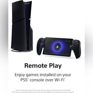 PlayStation Portal Remote Player - Midnight Black which includes the case